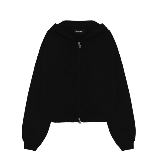 ZIP HOODIE BLANK (BLACK)